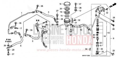 REAR BRAKE MASTERCYLINDER CB1000RA de 2010